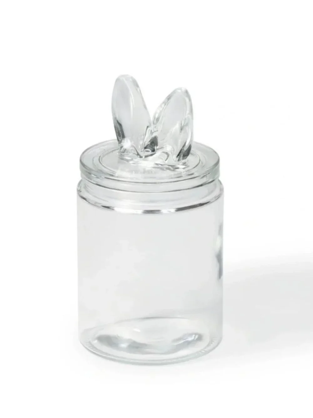 Target 2026 Clear Glass Canister Jar Bunny Ears Lid Storage Decor